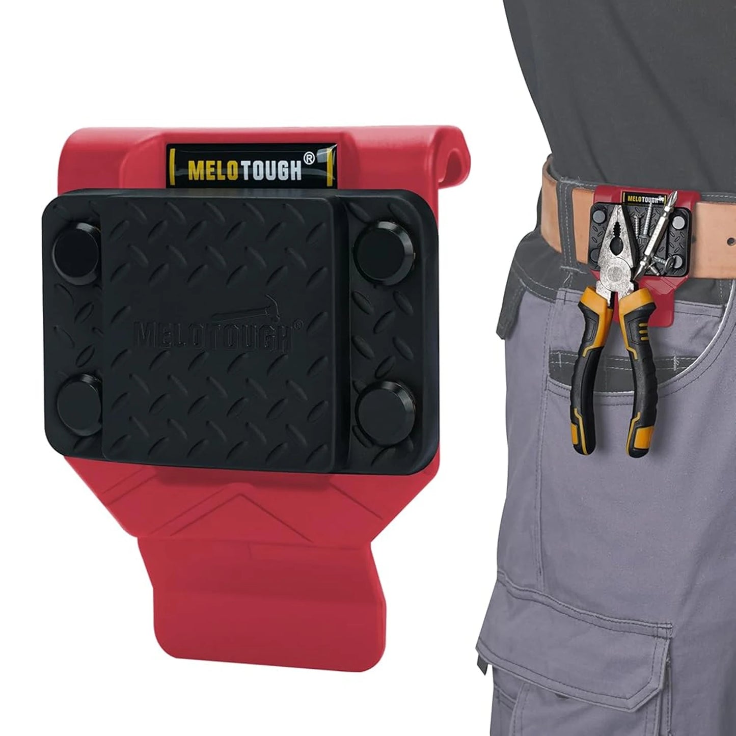 MELOTOUGH Magnetic Tool Holder, Strong Magnetic Belt Clip