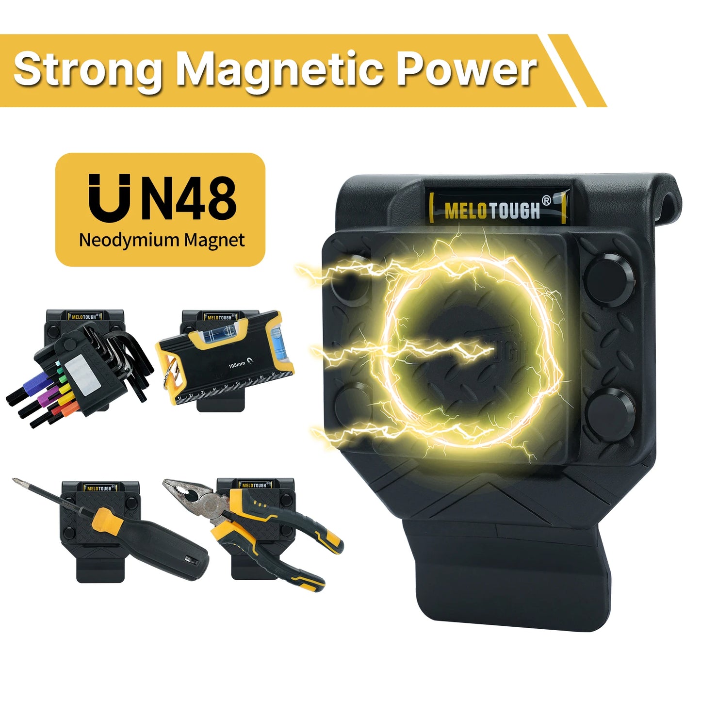 MELOTOUGH Magnetic Tool Holder, Strong Magnetic Belt Clip
