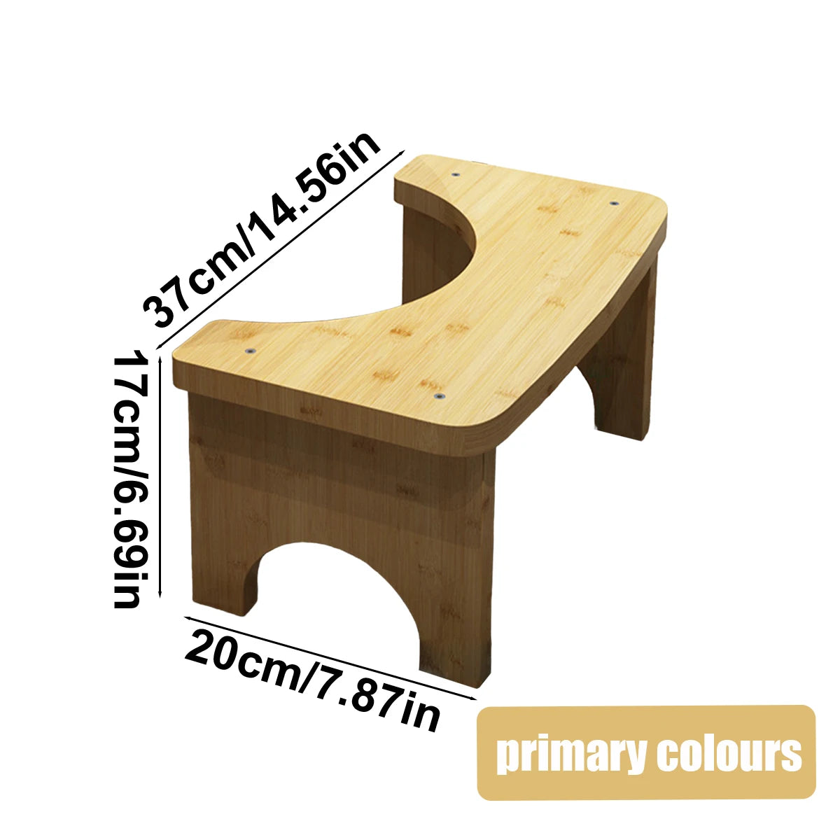 Bamboo Squatty Potty, Portable Bamboo Toilet Squat Stool