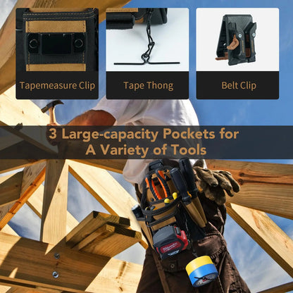 MELOTOUGH Electrician Tool Pouch Tool Belt Pouch with Belt Clip, Standalone Kickstand