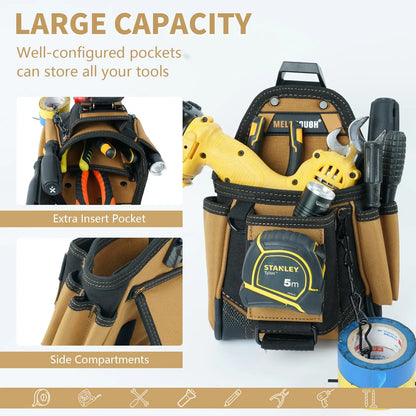 MELOTOUGH Electrician Tool Pouch Tool Belt Pouch with Belt Clip, Standalone Kickstand